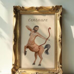 Mi-homme, mi-cheval : le centaure veille entre force et sagesse.