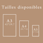 Tailles disponibles affiches