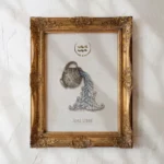 Affiche zodiaque Verseau aquarelle, cruche céleste flot d'eau symbole astrologique fond épuré