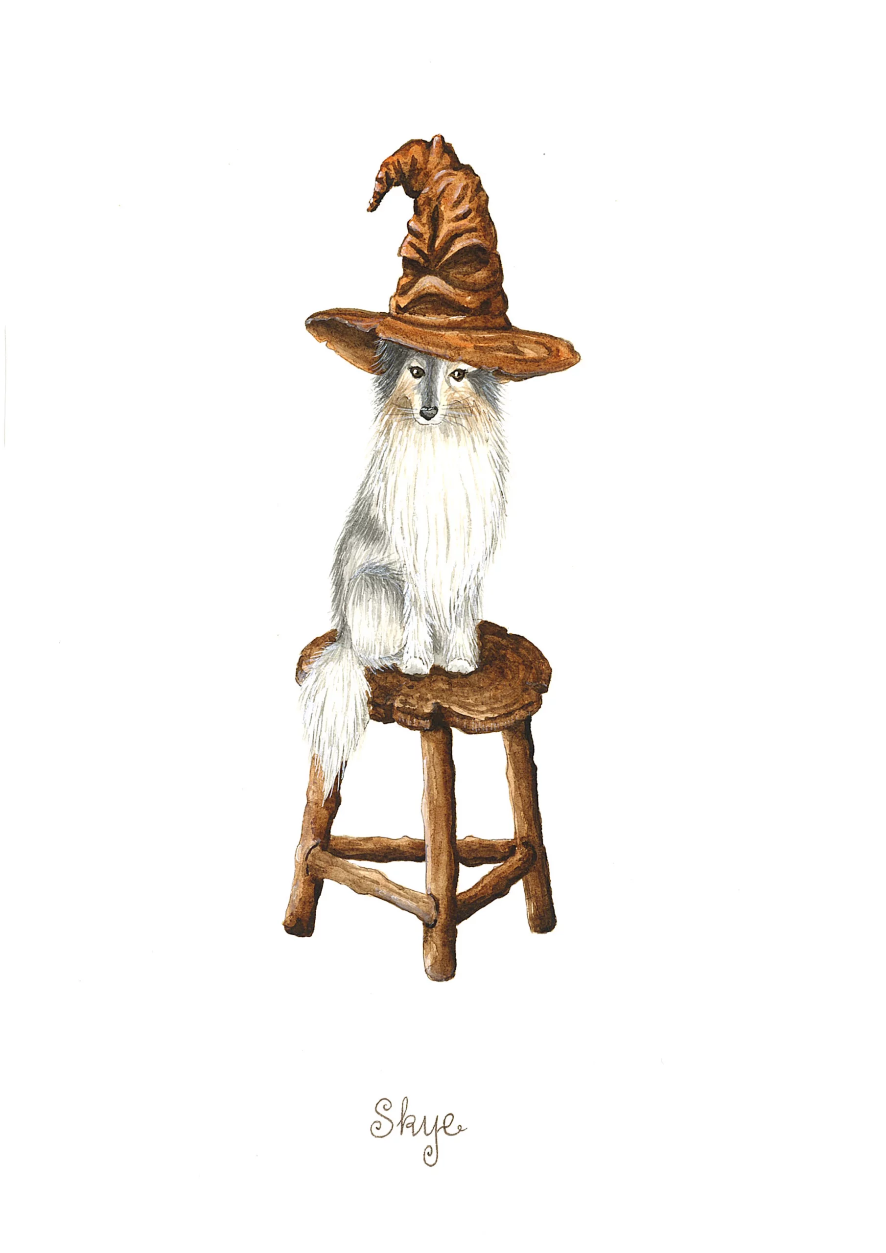 Aquarelle personnalisée chien