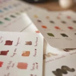 nuancier à l'aquarelle