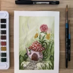 théière magique à l'aquarelle