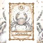 Affiche astrologie Cancer aquarelle, signe zodiaque 21 juin - 22 juillet