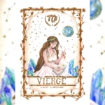 Affiche astrologie Vierge aquarelle, signe zodiaque 23 août - 22 septembre